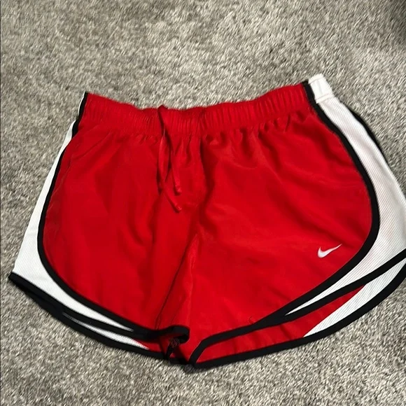 Nike Red and White Athletic Shorts Lightweight Design - Picture 1 of 2